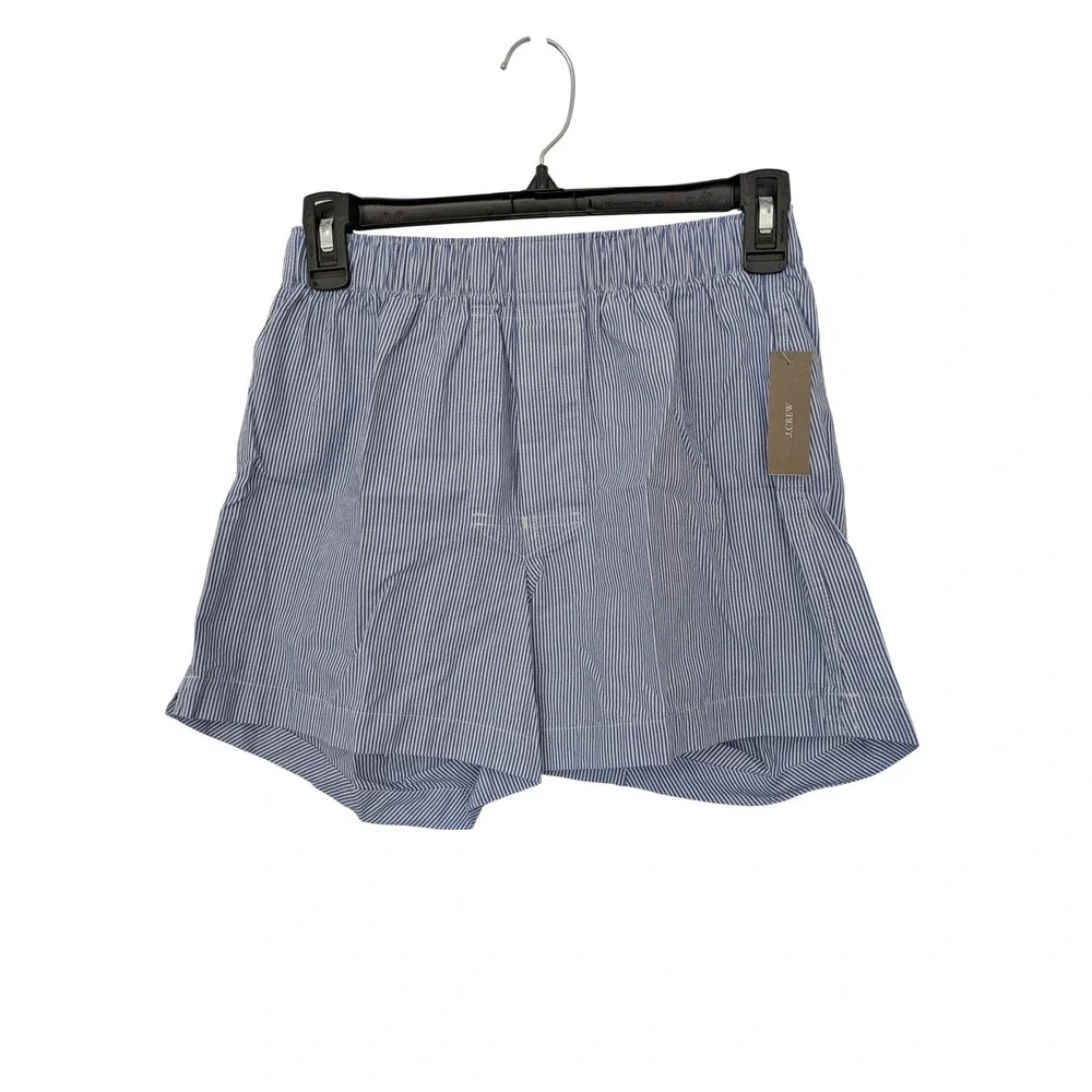 J.‎ Crew Patterned Boxer Short Mens XS Blue White Stripe Cotton NWT BB077